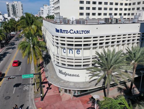 The Walgreens store is underneath the Ritz Carlton at Collins Avenue and Lincoln Road
