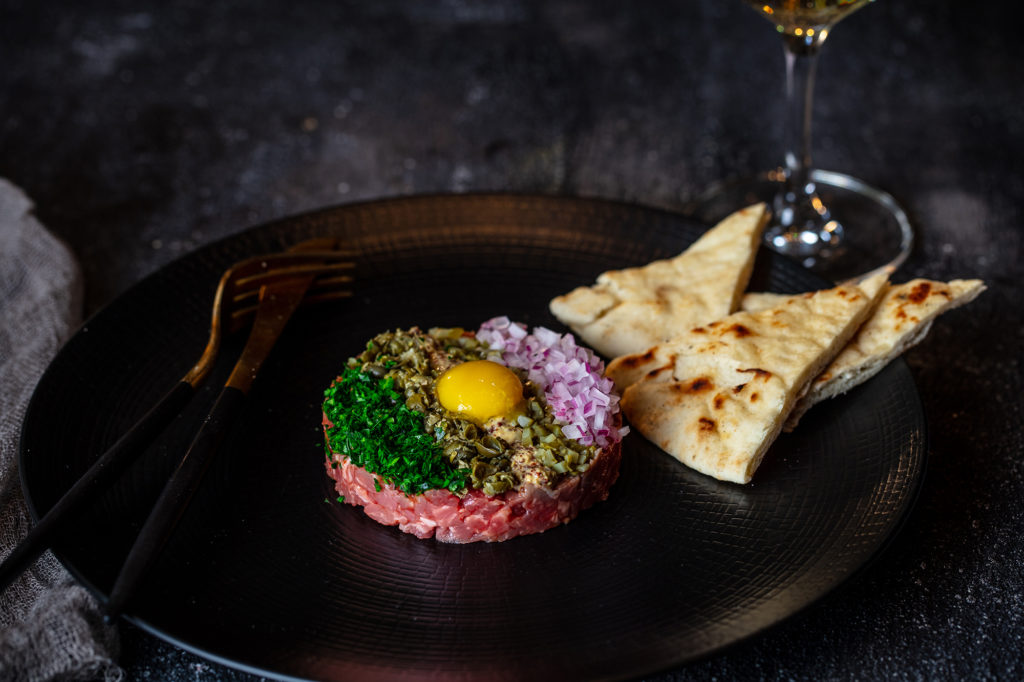 Hand-cut Prime Steak Tartare from Bourbon Steak