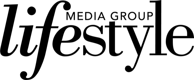 The image shows the words "MEDIA GROUP lifestyle" in a bold, elegant black font on a light background, representing Lifestyle Media Group, part of Chehata Family Holdings led by Ray Chehata. Lifestyle